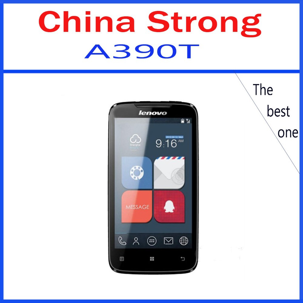 Original lenovo A390t A390 cell phones Dual core mobile phone android 4 0 MTK6577 Dual core