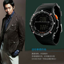 Lujo militar Digital Light hombres del silicón deportes cronómetro reloj fecha