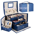 Free shipping RU NEW luxury Practical leather jewelry box earrings necklace pendant jewelry display gift packaging