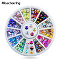 New 4mm High Quality Nail Art Tips Sharp Glitter Crystal AB Colors Rhinestone 3d Charm Nail