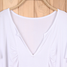 Free shipping white T shirts women plus size blouses Short sleeve T shirt large size 2015