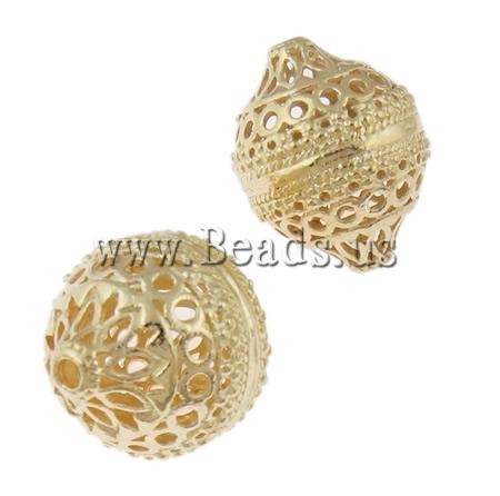 Free shipping!!!Zinc Alloy Hollow Beads,DIY,Jewelry DIY, Oval, gold color plated, nickel, lead & cadmium free, 21x26mm
