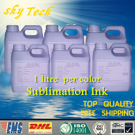 universal Sublimation ink suit for Epson printer , 6 color ,1 litre per color , 6L total .DHL shipping. high quality ,low price