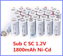 4 шт суб C SC 1,2 V 1800 mAh Ni — компакт-диск кадмиевый перезаряжаемый аккумулятор аккумулятор белый цвет