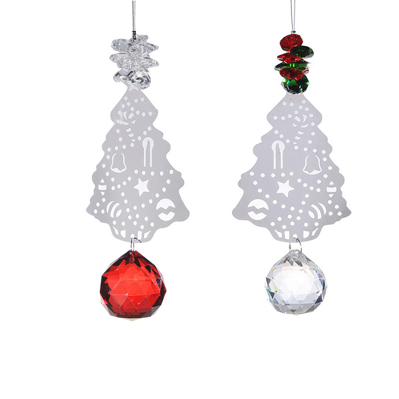 2pcs 40mm glass crystal ball metal christmas tree 2pcs 40mm glass crystal ball metal christmas tree