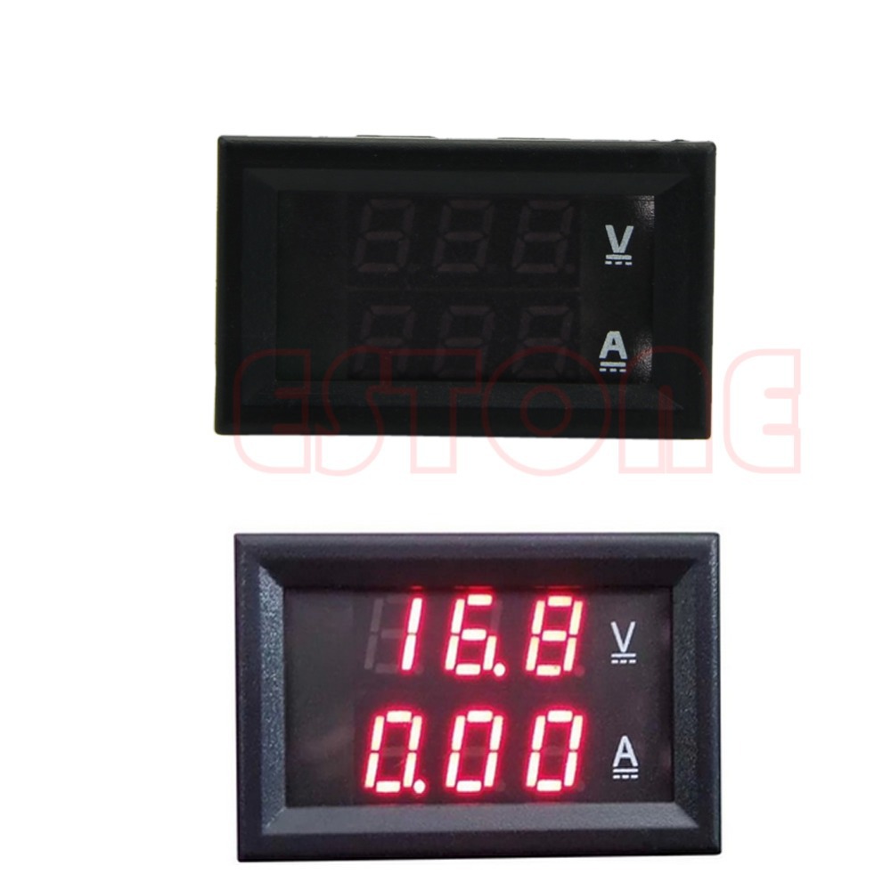 Купить постоянного тока 100v 100А двойной цифровой вольтметр амперметр ...