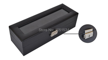 2015 New Style Popular HQ Leather Skylights 5 Grid Watch Display Case Box Jewelry Storage Organizer