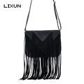 LIXUN European Style Lady Tassel Crossbody Bags Leather Shoulder Bag Messenger Handbags sac a main femme