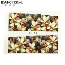 Fashion 50 sheets Water Transfer Nails Art Sticker Flowers Design Full Cover Tip Wraps Decals Manicure