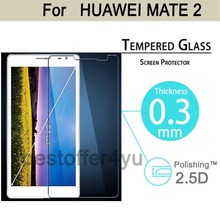 Amazing 9H 0.3mm 2.5D Curve Edge Tempered Glass screen protector For Huawei Mate 2 LCD Film HD Arc Screen Protector Cover Guard