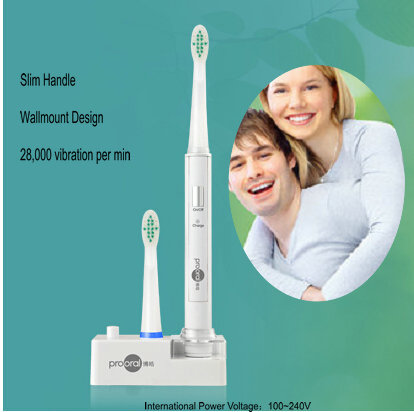 Rechargeable sonic electric toothbrush slim han...