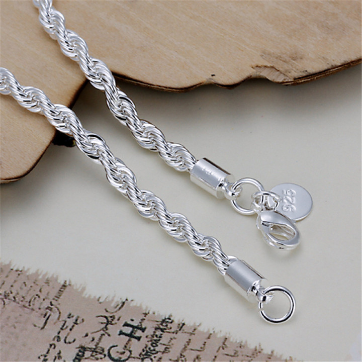 Bracelet 925 Silver Bracelet 925 Silver Fashion Jewelry For Men Women Bracelets Wholesale Free Shipping