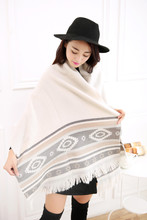 16 years worsted cashmere blankets warm autumn and winter new jacquard scarves Women’s Tartan plaid scarves large shawl185*87