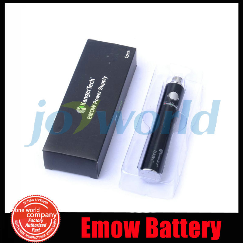 4 100% Authentic Kangertech Battery Kanger Emow Battery 1300mah Variable Wattage E Cig Battery Ego Thread For Kanger Emow E Cig