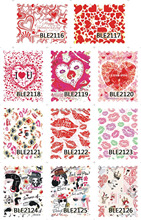 Nail 22Sheets Lot Sexy Lip Stamp Nail Art Water Sticker Beauty Heart Nail Water Transfer Sticker