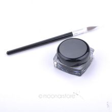 2015 New Black Waterproof Eye Liner Eyeliner Gel Makeup Cosmetic Free Brush Makeup Set For Women