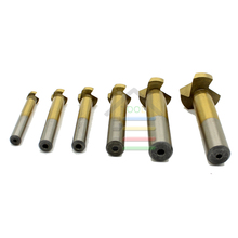 New 6pcs 90 Degree 3 flute Titanium Coated Chamfer Chamfering Edge Mill Cutter Wood Countersink Drill