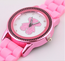 Nuevo 2015 ginebra mujeres vestido reloj Unisex doble cristal Dial relojes del silicón de moda analógica relojes casuales relogios femininos
