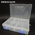 Double Transparent PP Toolbox Electronic Plastic Parts Box for Tool SMD SMT Container Screw Hardware Component
