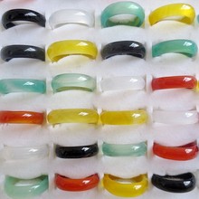 2015 New!! HOT!!! Fashion Retro Agate Gem Wedding Ring Rings For Women Natural Natural Stone 6mm Women Rings Wholesale