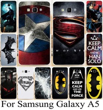 Мобильный телефон чехол для Samsung Galaxy A5 A500 A5000 супермен логотип бэтмен человек паук капитан америка чехол кожного покрова