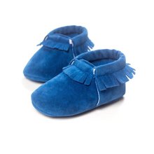 Suede Leather Shoes Newborn Baby Boy Girl Baby bow Moccasins Soft Moccs Shoes Bebe Fringe Soft Sole Non-slip Footwear Crib Shoe