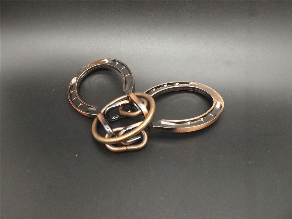 Funny Horseshoe Ring Puzzle Magic Wire Toy Lock Training Educational