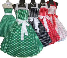 Women Summer Polka Dot Robe Vintage 50s 60s Dress 2016 Cocktail Party Prom Ball Vestidos Rockabilly Swing Retro Dresses