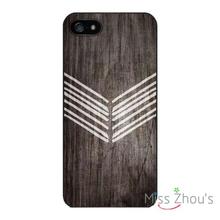 White Arrow On Printed Wood Protector back skins mobile cellphone cases for iphone 4/4s 5/5s 5c SE 6/6s plus ipod touch 4/5/6
