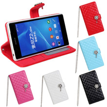 Famous brand Wallet With Stand Genuine Leather Case for Sony Xperia Z2 Famous brand Phone Accessories Luxury Cover for Xperia Z2