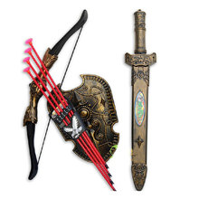 New Arrival Children Toys Bow and Arrow Double-edged Sword Shield Sucker Simulation Archery Toys Bow and Arrow Free Shipping