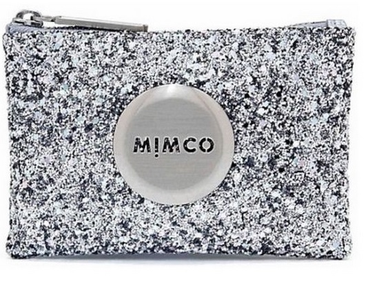 FREE SHIPPING Mimco TINY SPARKS POUCH NEW SILVER W...