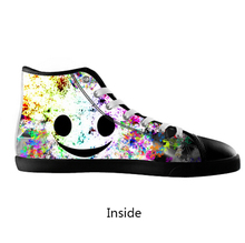 Deadmau5 Collage Music Fans Shoes Men Black Lace-up High Top Canvas Shoes