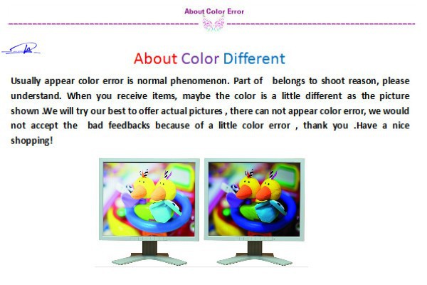 about color error