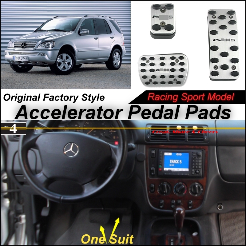 Car Accelerator Pedal Pad / Cover of Factory Sport Design For Mercedes Benz ML M Class MB W163 1997~2005 AT Foot Pedal