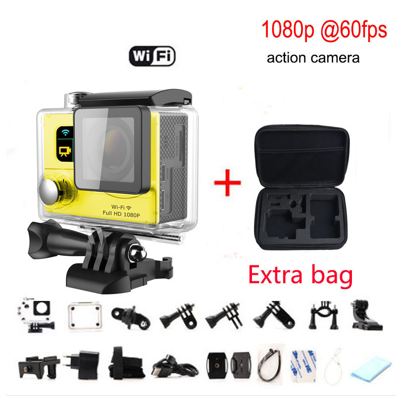 Фотография Hot Sale Extra package G3 WIFI Action Camera Ultra HD Video Sports Camera 170 degree Wide Angle 2" Dual Screen 30M waterproof