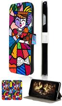 Stand Mobile Phone Bags Cartoon Girl Design 2 Card Slot Luxury Leather Flip Case Cover For Iphone4 4S Free Shipping