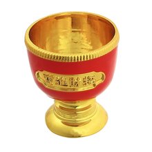 New Hotsale Promotion 5cm Height Round Base Plastic Gold Tone Red Wine Glass
