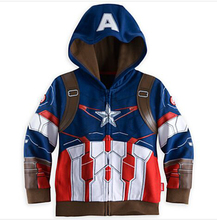 The Avengers spring cotton superman fashion vestidos hooded baby girls bosy clothes Outwear kids clothes boys