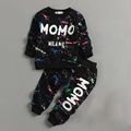 Toddler Girl Clothes 2016 Spring Fashion printing graffiti kids tracksuit baby boy clothes Set Infant children