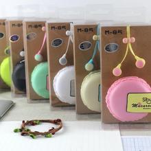 M85 macaroon colors noodle earphones in ear monitor earbuds audifonos bests headphones with storage box ear phones free shipping