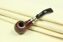 Gift Set Bent Tobacco Pipe 14cm Wood Pipe 9mm Filter Smoking Pipe Smoke Wooden Pipe Free