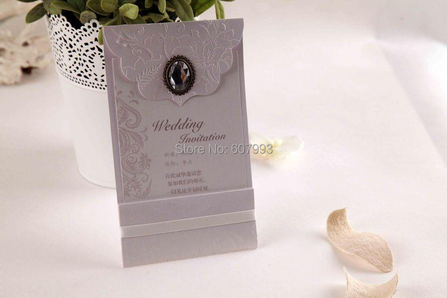 Luxury wedding invitations with crystals