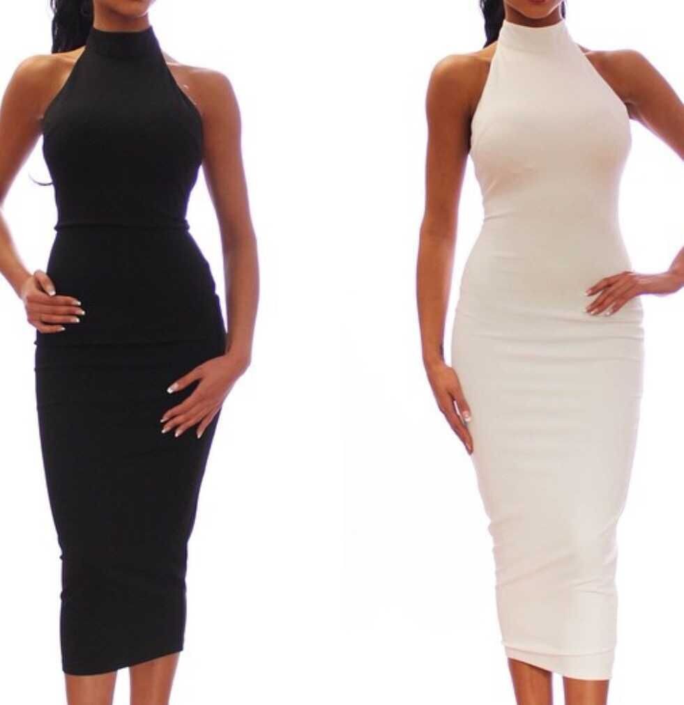 G066-black-and-white-halter-backless-Kim-kardashian-celebrity-dress (1)