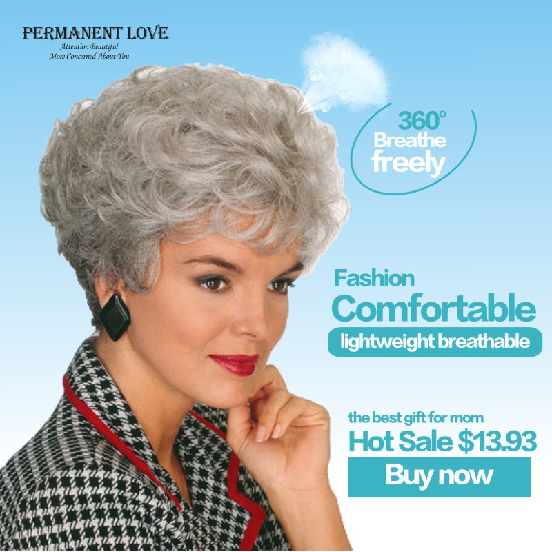... gray Wig fashion grey hairstyles hair wigs for old Women Elderly ... gray Wig fashion grey hairstyles hair wigs for old Women Elderly
