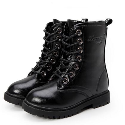 New Product Fashion Boys Girls Shoes Children Breathable Ankle Leather Boots Kids Martin Boots Student Spring