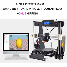 New arrival High Quality Precision Reprap Prusa i3 DIY 3d Printer kit with 1 Roll Filament+ LCD +16GB TF card+DHL Shipning