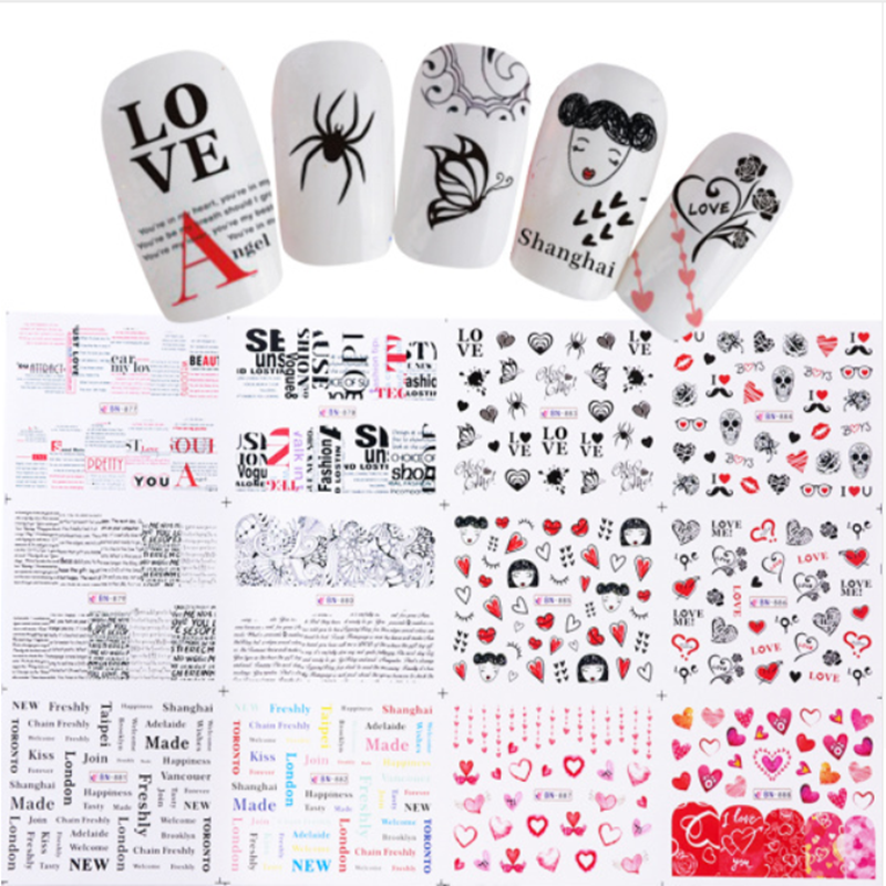 letter nail decals