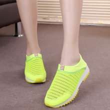 2016 Air Mesh Shoes Women Spring Summer Fashion Mesh Shoes Woman Flat Hollow Out Leisure Shoes Ladies Breathable Hole Hole Shoes