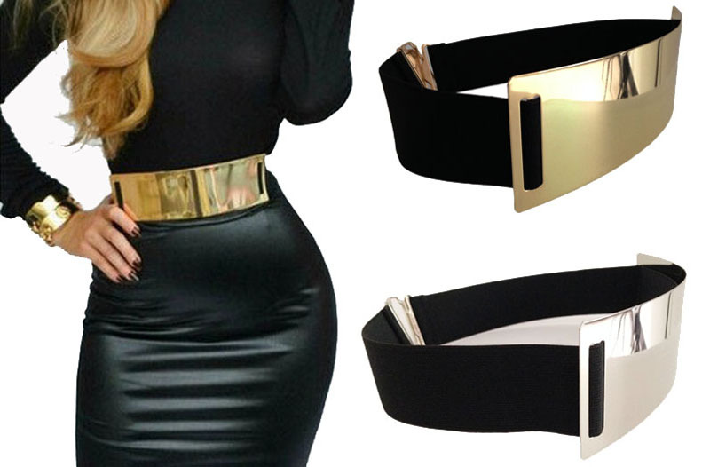 2015 Hot Designer Belts for Woman Gold Silver Brand Belt Elastic ceinture femme 3 color belt